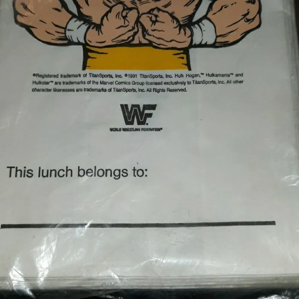 NOS Hollywood Hulk Hogan WWF WWE WCW 1991 Party House‎ 25 Wrestling Lunch Bags
